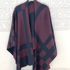 J. McLaughlin Box Stripe Wrap in Plumb and Navy